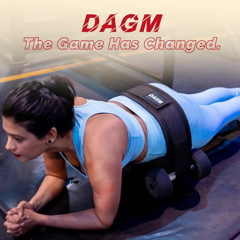 DAGM Hip Thrust Belt for Dumbbells heavy, Secure Glute Trainer with Non-Slip Extra Padding That Protects Your Hips - Ideal for Gym & Home Workouts - Use with Heavy Duty Kettlebells, Dumbbells, & Plates Hold up to 500 lbs - Image 4